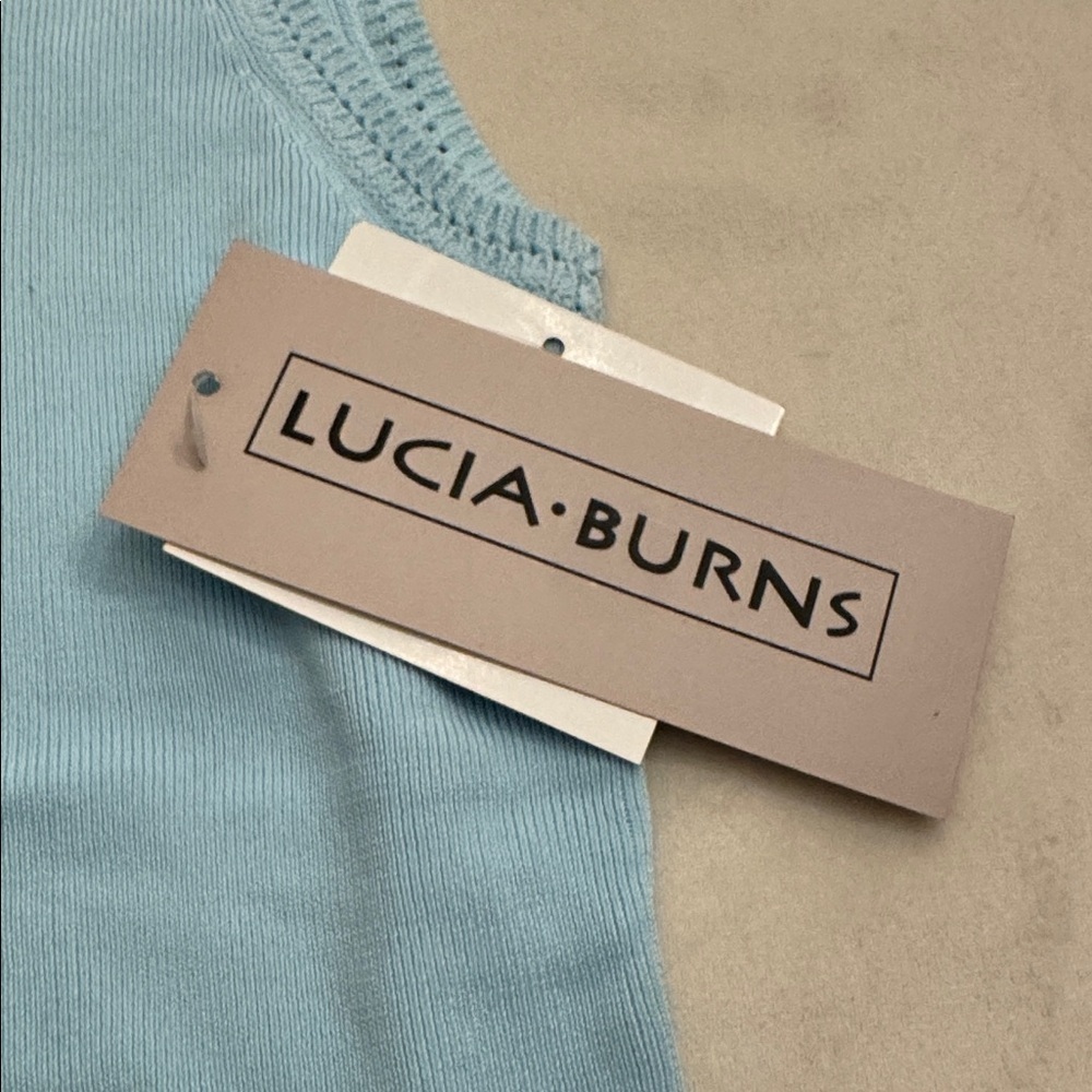 NWT! Lucia Burns Light Blue Sequin Snowman Tank Top, sz L - Picture 3 of 11